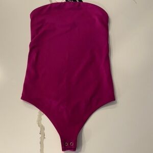 Express Magenta Body Contour Tube top Bodysuit XXS NWT